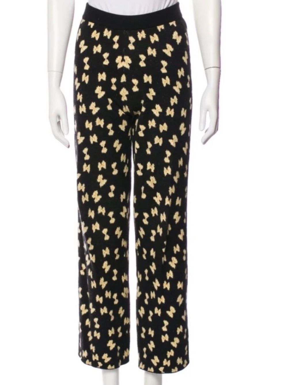 Rachel Antonoff x Anthropologie Black Macaroni Hunter Knit Pants Size Small